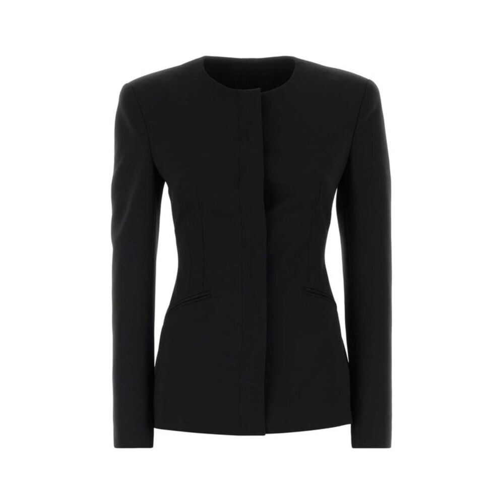 The Andamane Women Black Stretch Gabardine Melanie Blazer